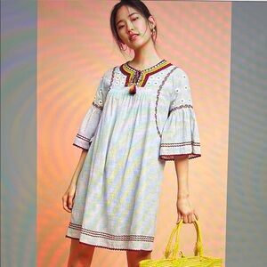 Anthropologie Yarn Embellished Tunic Dress by Maeve